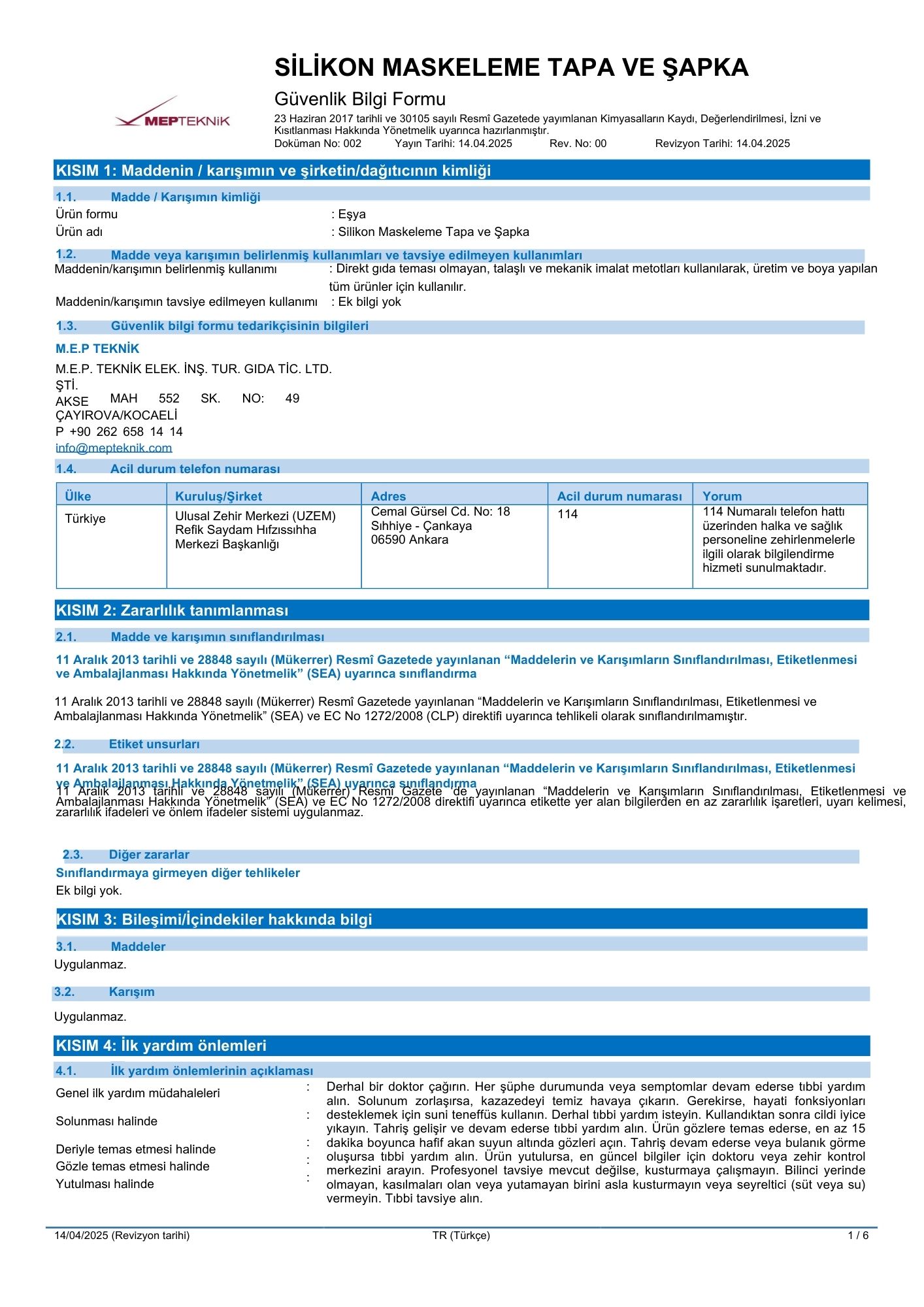 SILICONE MASKING PLUGS AND CAPS - SDS